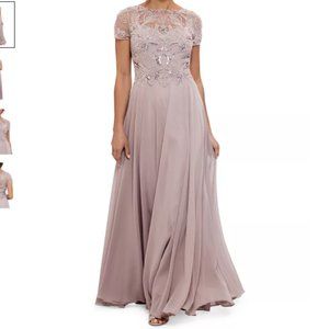 Xscape chiffon gown - Taupe